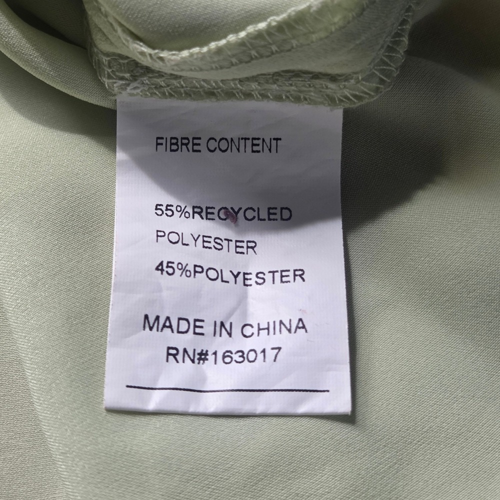 Princess Polly Irena Sage Green Strapless Mini Dress Draped Bust Satin Size US 4 - Picture 6 of 10